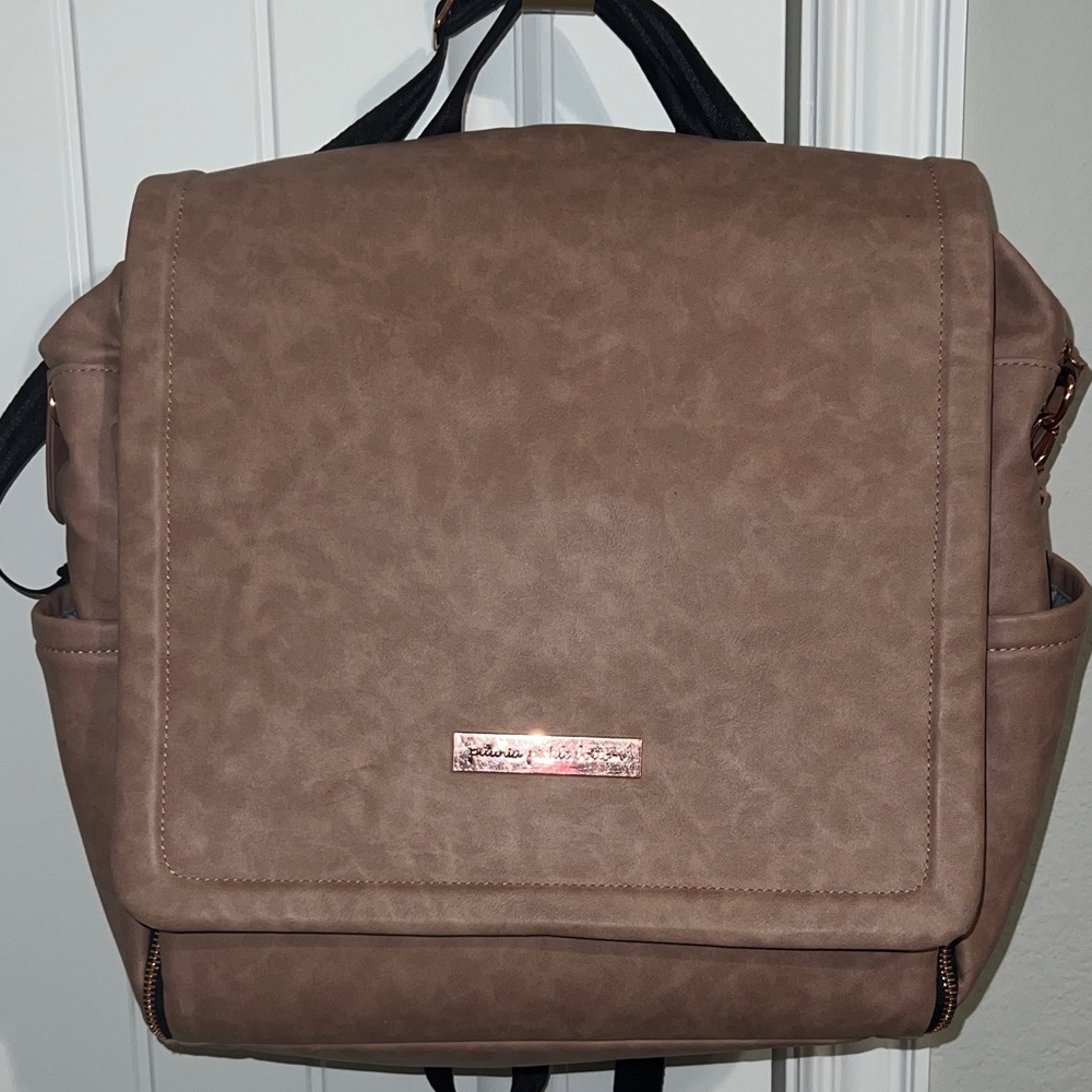 Petunia Pickle Bottom Boxy Backpack in Dusty Rose Matte leatherette - Picture 3 of 16